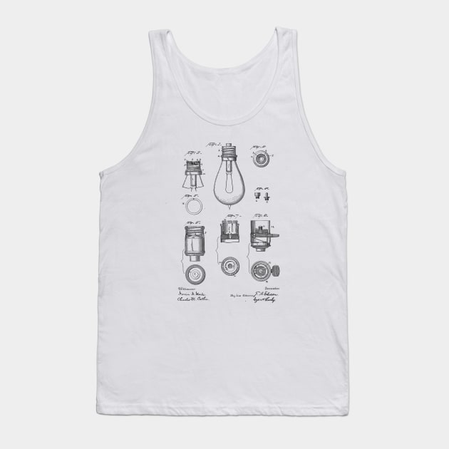 Light Bulb vintage patent drawing Tank Top by skstring